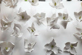 Modern Magnolia Flower Wall Sconce Set with Handcrafted Cotton Paper Petals