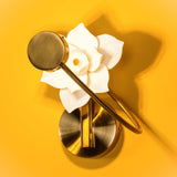 Modern Magnolia Flower Wall Sconce Set with Handcrafted Cotton Paper Petals