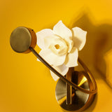Modern Magnolia Flower Wall Sconce Set with Handcrafted Cotton Paper Petals