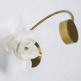Modern Magnolia Flower Wall Sconce Set with Handcrafted Cotton Paper Petals