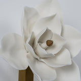 Modern Magnolia Flower Wall Sconce Set with Handcrafted Cotton Paper Petals
