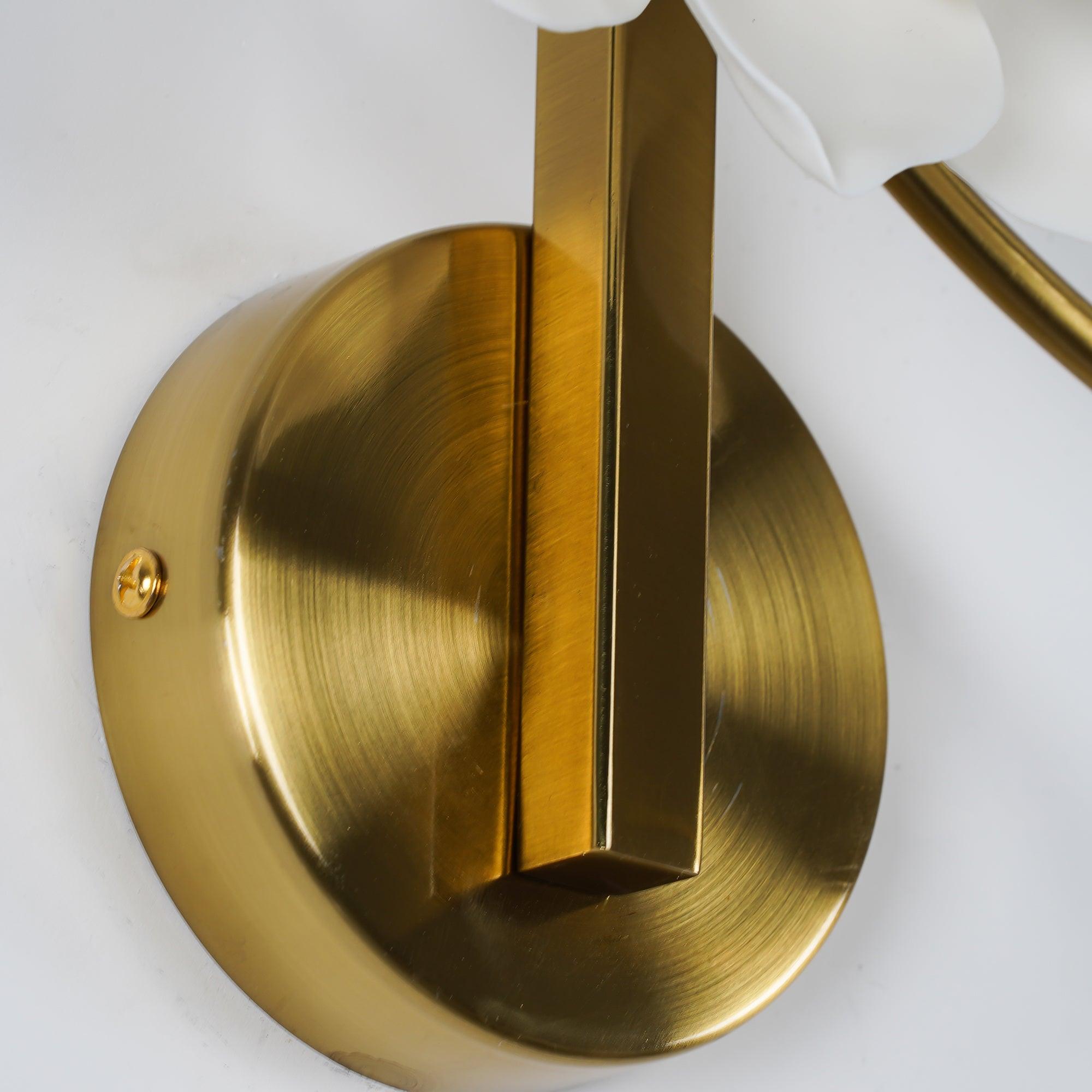 Modern Magnolia Flower Wall Sconce Set with Handcrafted Cotton Paper Petals