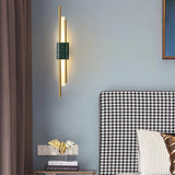 Modern Marble and Gold LED Wall Sconce Luxury Strip Light for Bedroom and Hallway