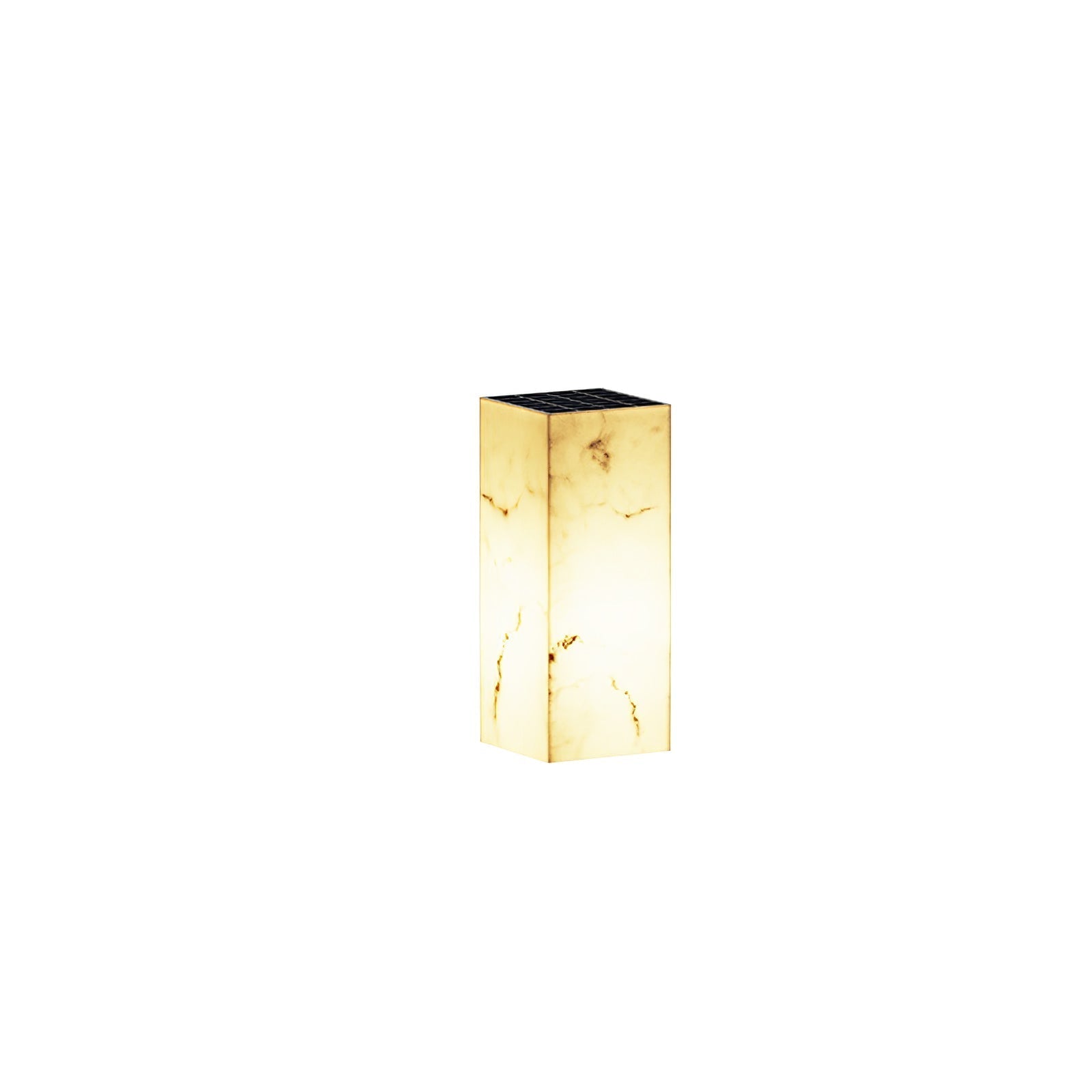 Modern Marble Effect Cube Outdoor LED Landscape Path Light and Garden Pillar Lamp