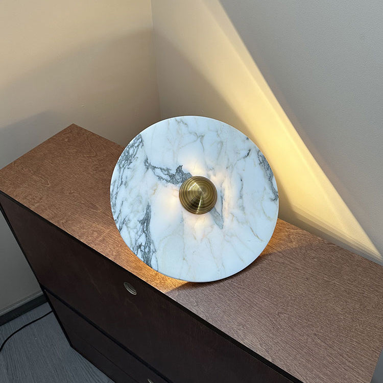 Modern Marble Rechargeable LED Wall Sconce with Natural Stone Pattern and Touch Dimming