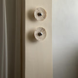 Modern Marble Rechargeable LED Wall Sconce with Natural Stone Pattern and Touch Dimming