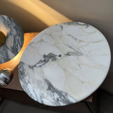 Modern Marble Rechargeable LED Wall Sconce with Natural Stone Pattern and Touch Dimming
