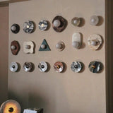 Modern Marble Rechargeable LED Wall Sconce with Natural Stone Pattern and Touch Dimming