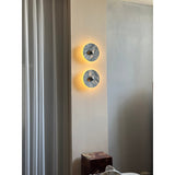 Modern Marble Rechargeable LED Wall Sconce with Natural Stone Pattern and Touch Dimming