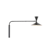 Modern Marseille Adjustable Swing Arm Wall Sconce with Dual Trumpet Metal Shades