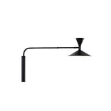 Modern Marseille Adjustable Swing Arm Wall Sconce with Dual Trumpet Metal Shades