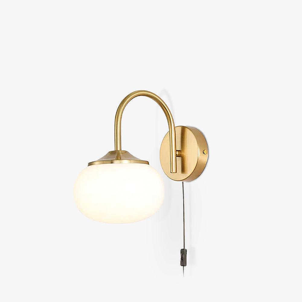 Modern Marshmallow Glass Bracket Wall Lamp Plug In Sconce for Bedroom Decor