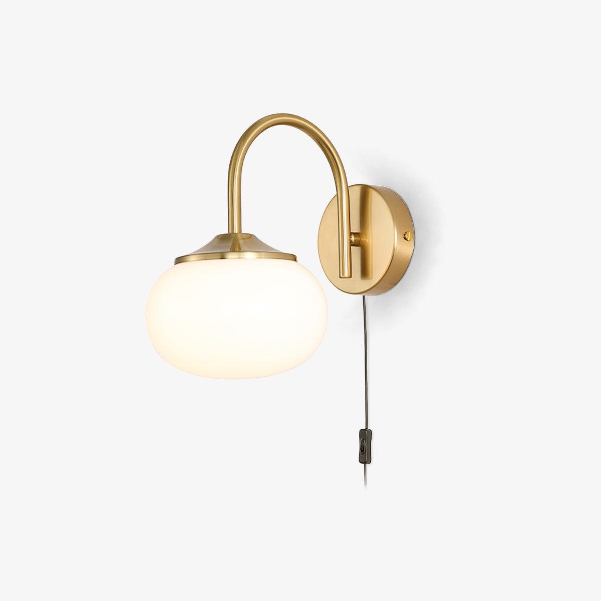 Modern Marshmallow Glass Bracket Wall Lamp Plug In Sconce for Bedroom Decor