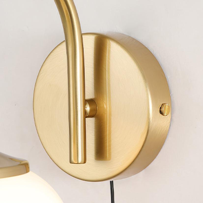 Modern Marshmallow Glass Bracket Wall Lamp Plug In Sconce for Bedroom Decor