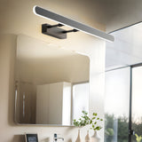 Modern Matte Black LED Bathroom Vanity Light with 3 Step Color Temperature Dimming