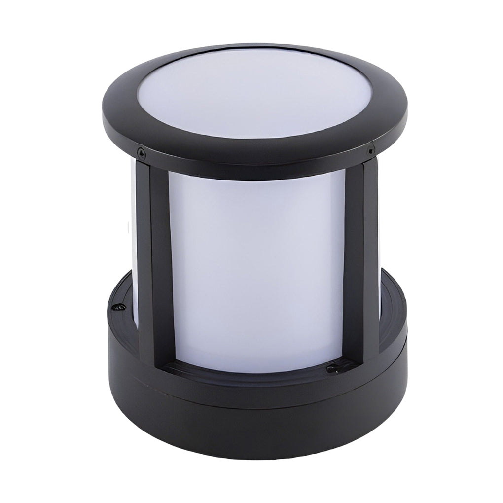 Modern Matte Black LED Outdoor Post Light Waterproof Aluminum Fence Lantern for Garden Yard