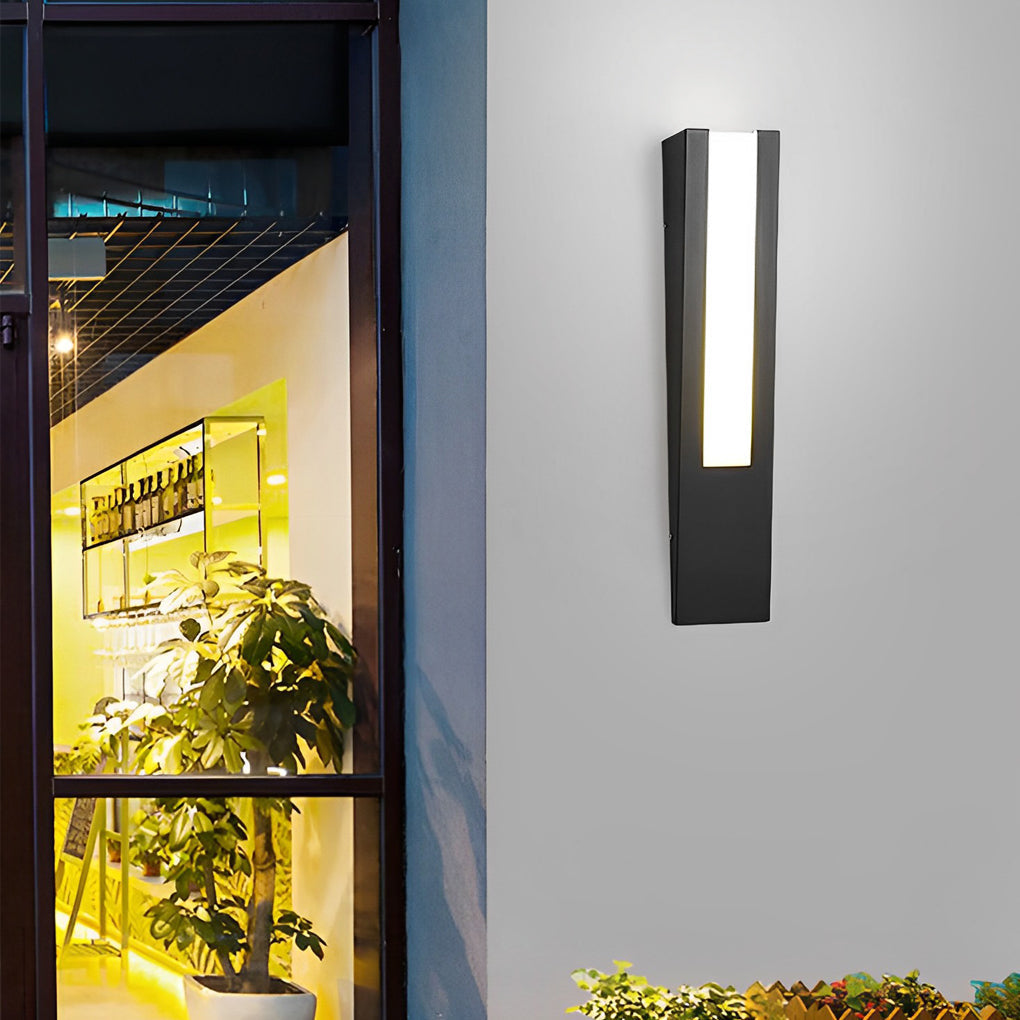 Modern Matte Black LED Outdoor Wall Light Waterproof Exterior Sconce for Porch and Balcony