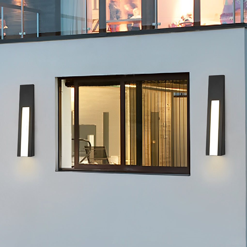 Modern Matte Black LED Outdoor Wall Light Waterproof Exterior Sconce for Porch and Balcony