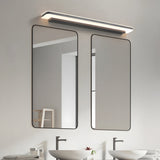 Modern Matte Black Linear LED Bathroom Vanity Light with Adjustable Color Temperature