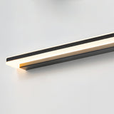 Modern Matte Black Linear LED Bathroom Vanity Light with Adjustable Color Temperature