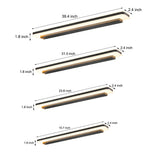Modern Matte Black Linear LED Bathroom Vanity Light with Adjustable Color Temperature