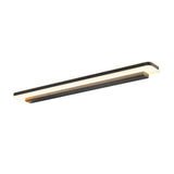 Modern Matte Black Linear LED Bathroom Vanity Light with Adjustable Color Temperature