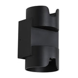 Modern Matte Black Outdoor LED Wall Sconce Waterproof Up and Down Exterior Lighting