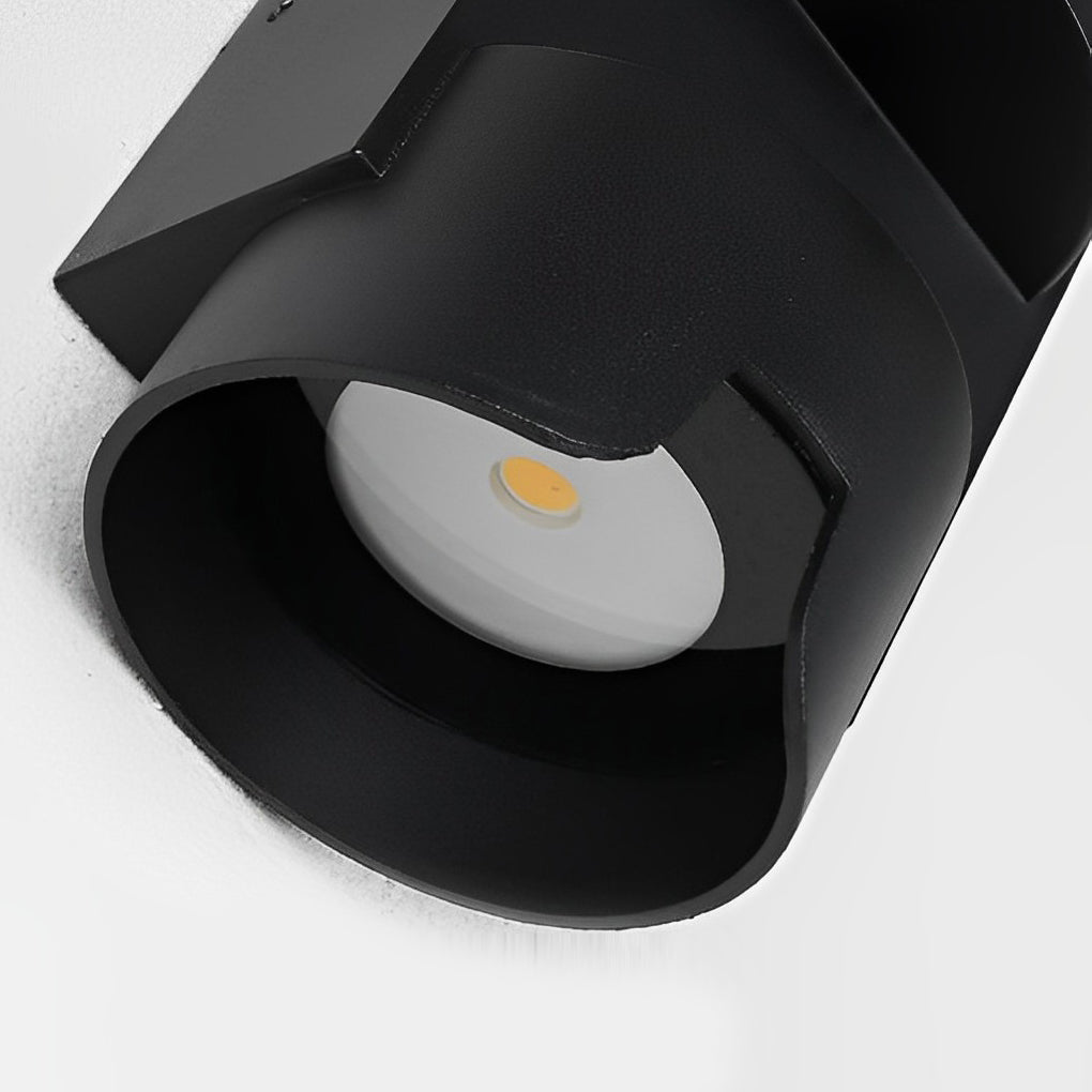 Modern Matte Black Outdoor LED Wall Sconce Waterproof Up and Down Exterior Lighting