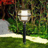 Modern Matte Black Solar Outdoor Post Light Waterproof Aluminum LED Landscape Lantern for Garden Path