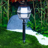 Modern Matte Black Solar Outdoor Post Light Waterproof Aluminum LED Landscape Lantern for Garden Path