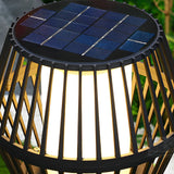 Modern Matte Black Solar Outdoor Post Light Waterproof Aluminum LED Landscape Lantern for Garden Path