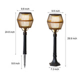 Modern Matte Black Solar Outdoor Post Light Waterproof Aluminum LED Landscape Lantern for Garden Path