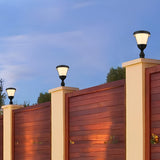 Modern Matte Black Solar Pillar Light Waterproof LED Outdoor Fence Post Cap Lamp for Garden