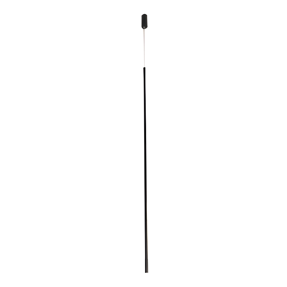 Modern Matte Black Vertical Linear LED Pendant Light for Dining Room and Office