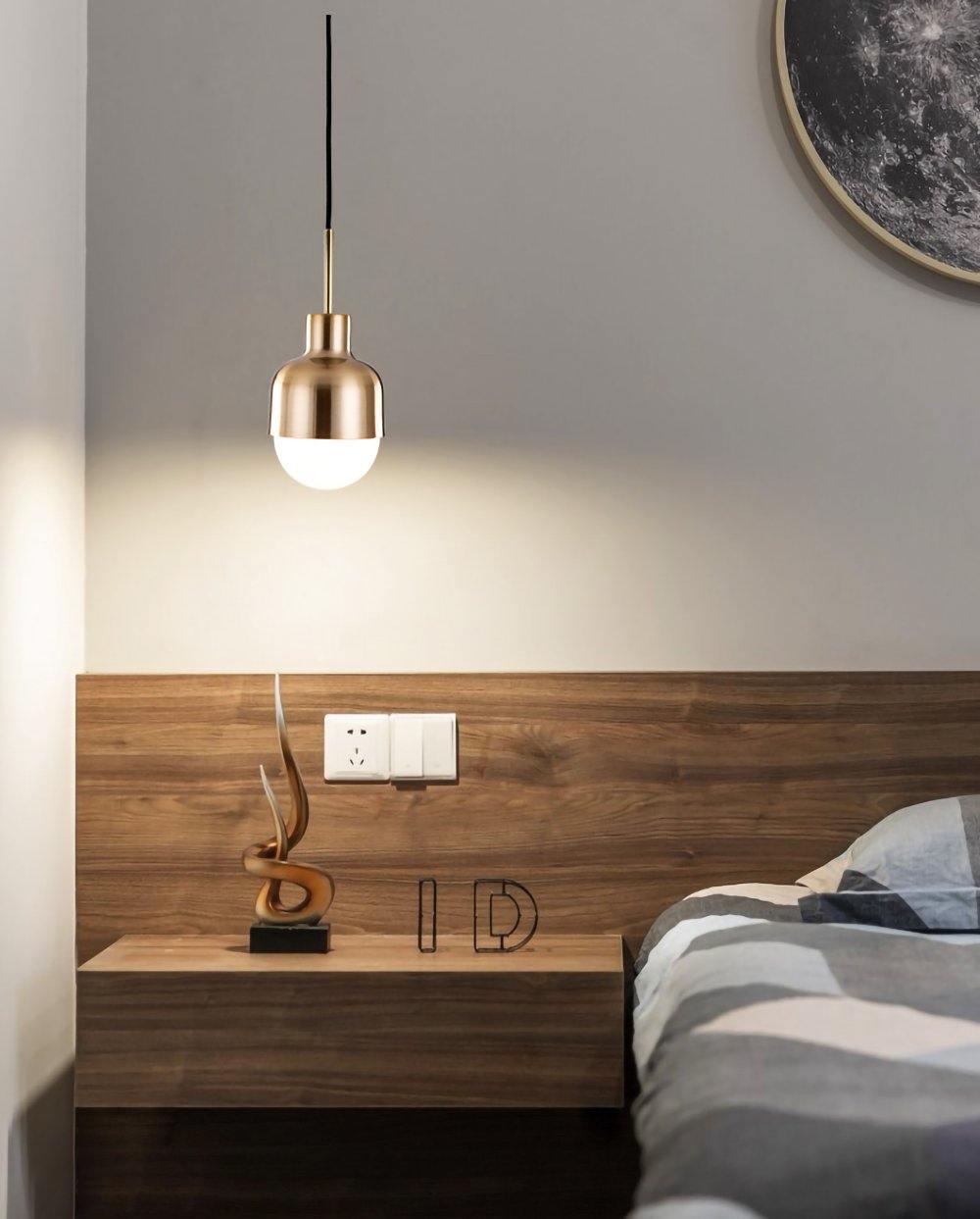 Modern Medieval Copper Pendant Lamp with Glass Shade and Adjustable Cable for Indoor Lighting