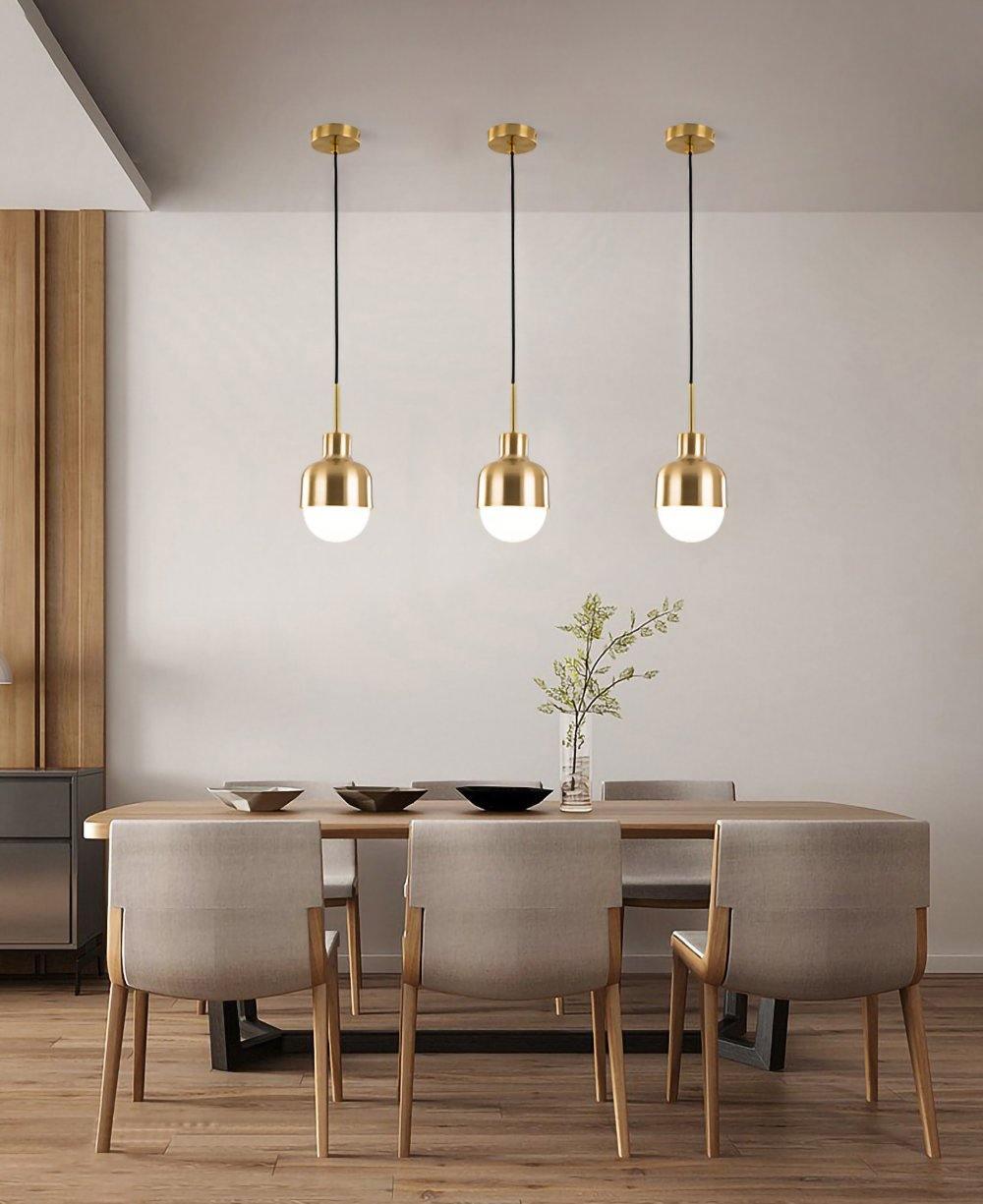 Modern Medieval Copper Pendant Lamp with Glass Shade and Adjustable Cable for Indoor Lighting