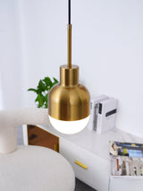 Modern Medieval Copper Pendant Lamp with Glass Shade and Adjustable Cable for Indoor Lighting