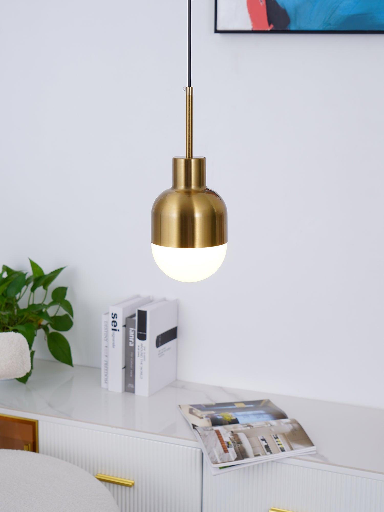 Modern Medieval Copper Pendant Lamp with Glass Shade and Adjustable Cable for Indoor Lighting