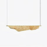 Modern Mediterranean Sculpted LED Pendant Light in Gold Finish for Dining Room