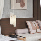 Modern Megalith Mini Alabaster Pendant Light Brass Finish Luxury Natural Stone Ceiling Lamp
