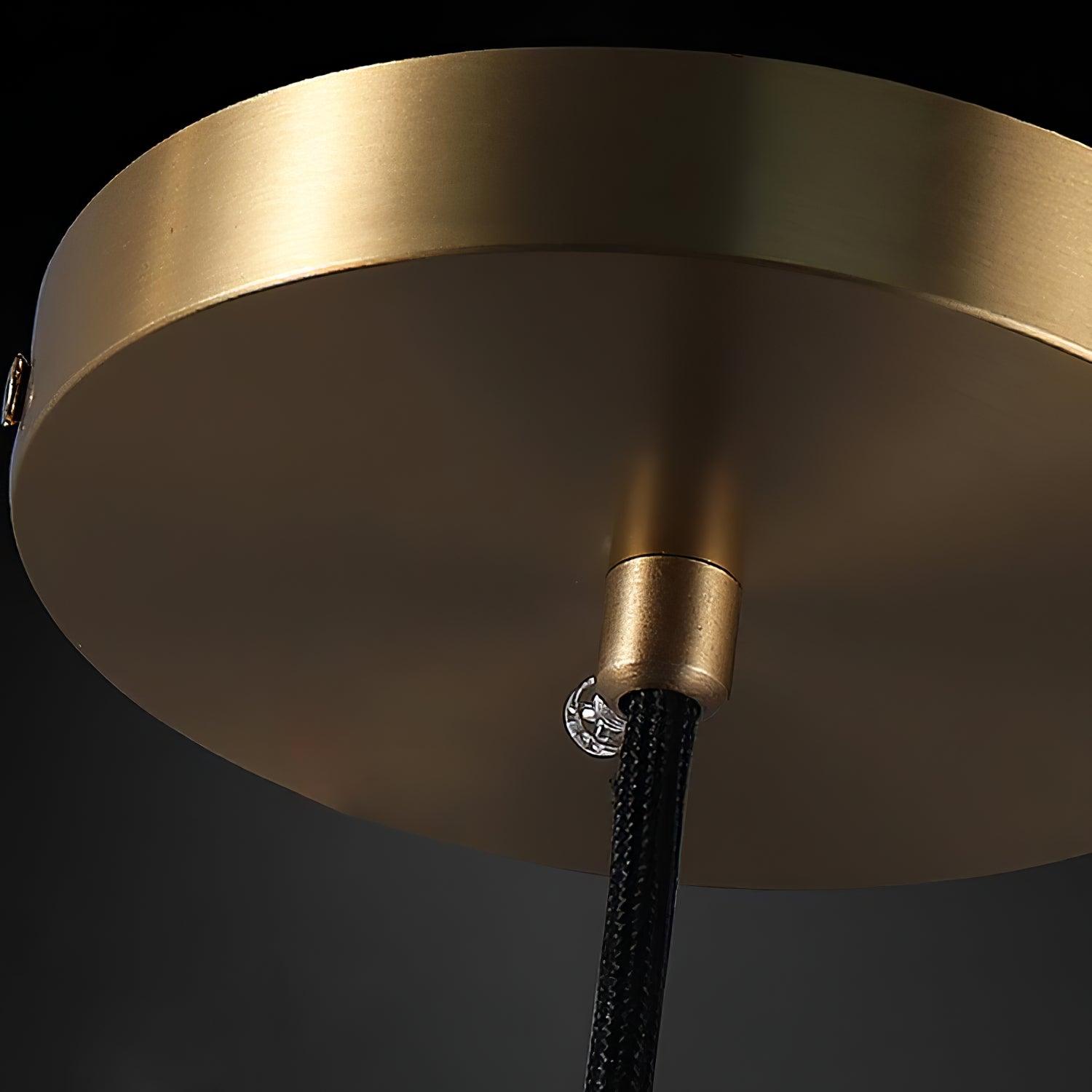 Modern Megalith Mini Alabaster Pendant Light Brass Finish Luxury Natural Stone Ceiling Lamp