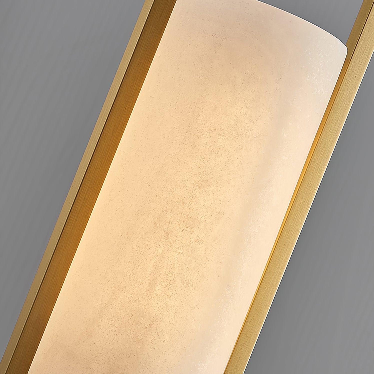 Modern Melange Small Alabaster Pendant Light with Brass Details