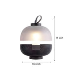 Modern Mesh Metal and Frosted Glass LED Table Lamp 11 Inch Portable Decorative Light for Home