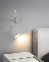 Modern Metal Adjustable Swing Arm Wall Mounted Sconce for Reading and Bedside Lighting