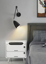 Modern Metal Adjustable Swing Arm Wall Mounted Sconce for Reading and Bedside Lighting