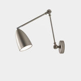 Modern Metal Adjustable Swing Arm Wall Mounted Sconce for Reading and Bedside Lighting