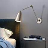 Modern Metal Adjustable Swing Arm Wall Mounted Sconce for Reading and Bedside Lighting