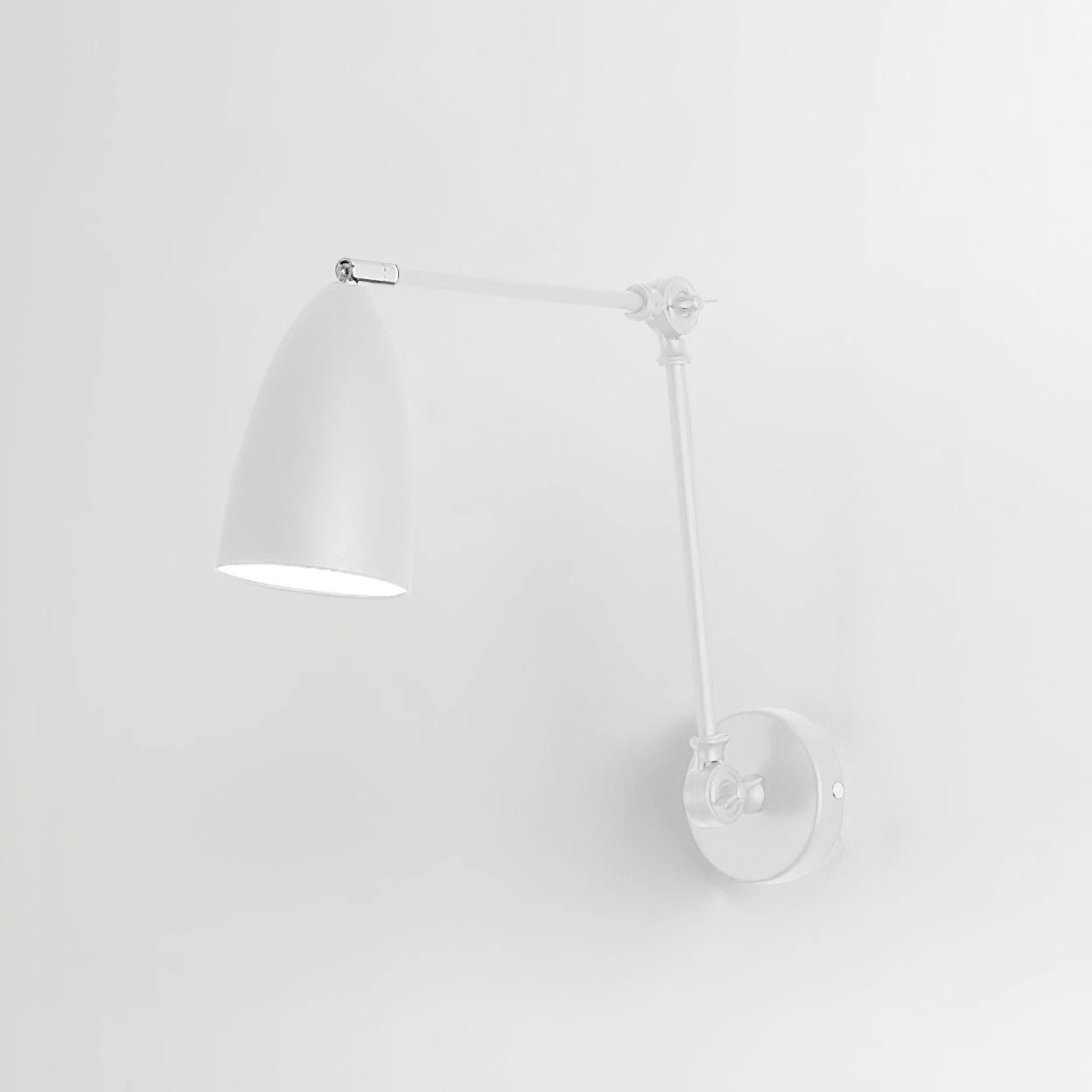 Modern Metal Adjustable Swing Arm Wall Mounted Sconce for Reading and Bedside Lighting