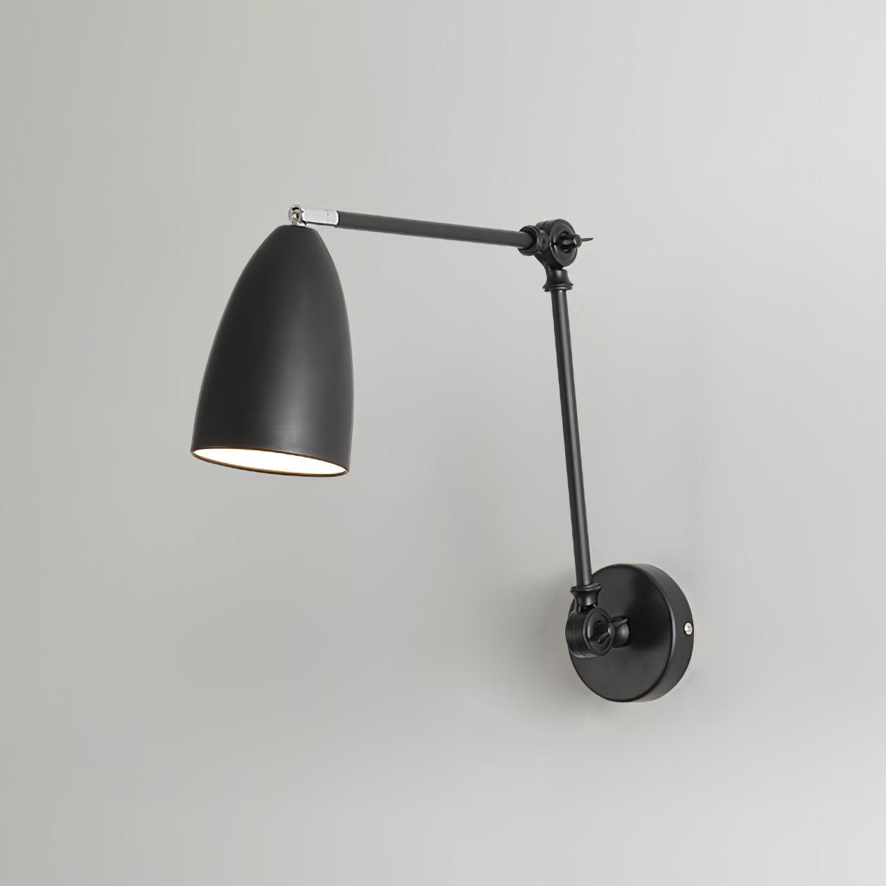 Modern Metal Adjustable Swing Arm Wall Mounted Sconce for Reading and Bedside Lighting