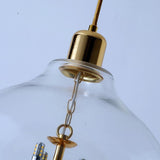 Modern Metal and Glass Adjustable Industrial Pendant Light with 9 LED Bulbs